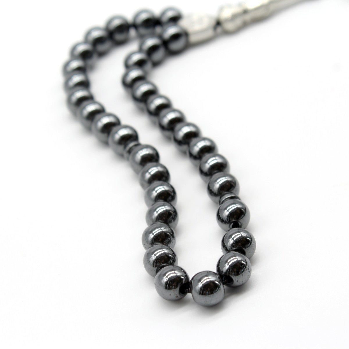 Tasbih 8mm Prayer Beads 33 Hematite Black Muslim Islamic Arabic Tassels Exquisite Luxury Handmade