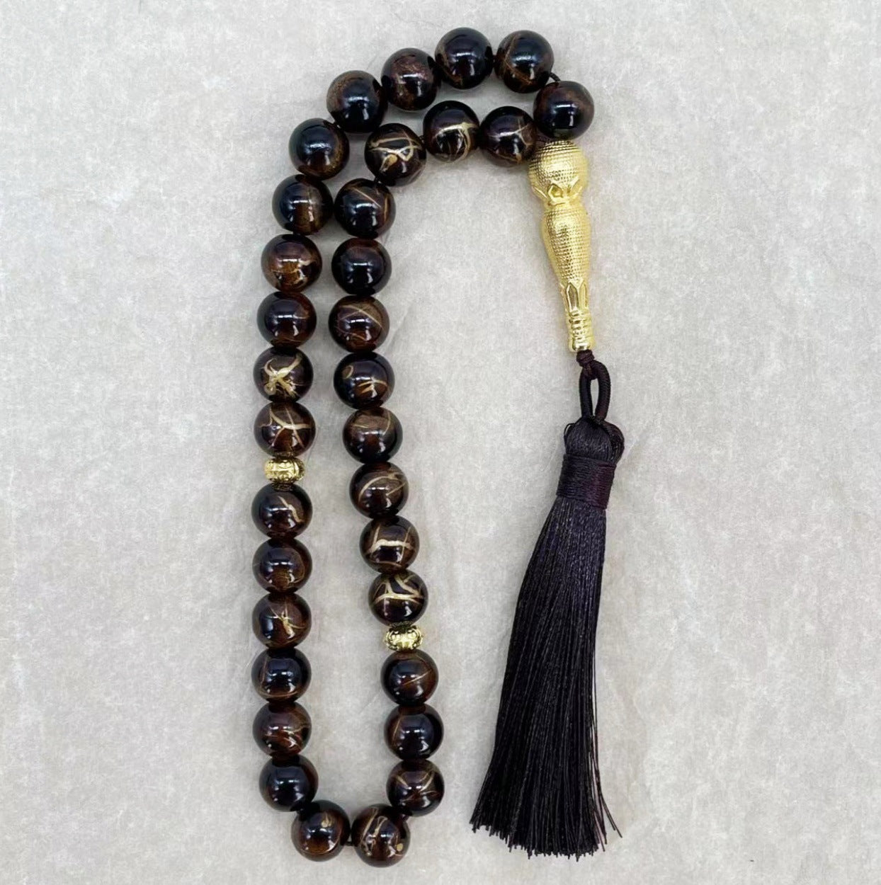 Tasbih 33 Prayer Beads 10mm Muslim Islamic Tassels Exquisite Handmade